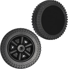 Faddare G206-0025-W1 6 Inch Grill Wheels Replacement Parts with Cover, 2Pcs