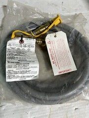 3/8″ QDD+NG Gas Hose 12′ Long Quick Disconnect Low Pressure Natural and Propane