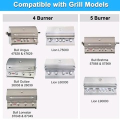 Bull Brahma Grill Replacement Parts Kit 57568 57569 Burners Grates Heat Shields