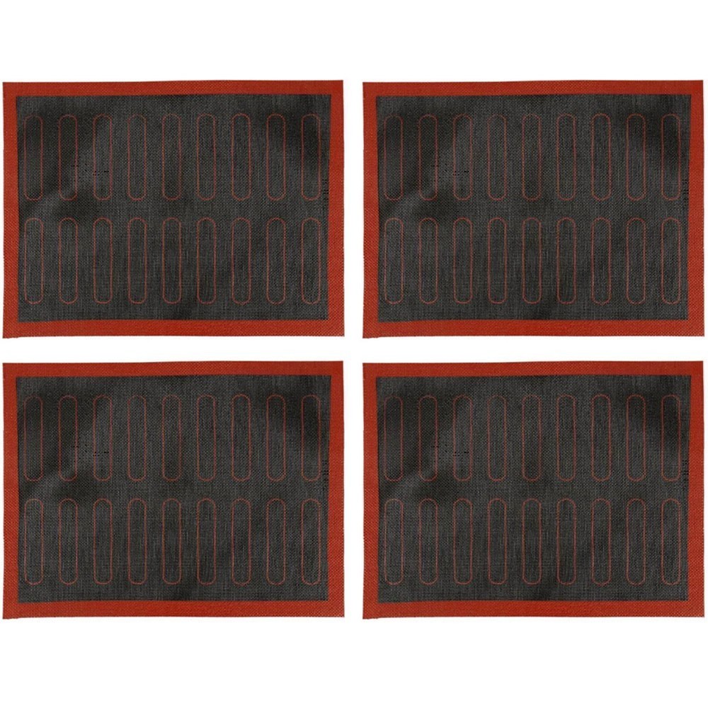 4 Pieces Silicone Hollow Baking Mats Nonstick Baking Tray Mat for Home Bakers