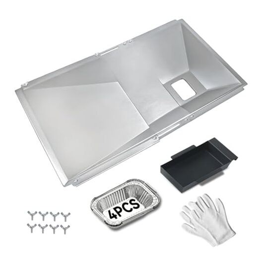 Universal Grease Tray with Catch Pan Replacement for Nexgrill Sliver Universal