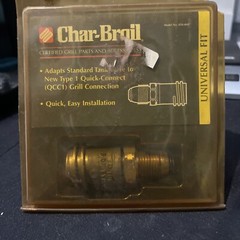 CHAR-BROIL  UNIVERSAL FIT FOR PROPANE TYPE 1 ADAPTER. NEW SEALED.