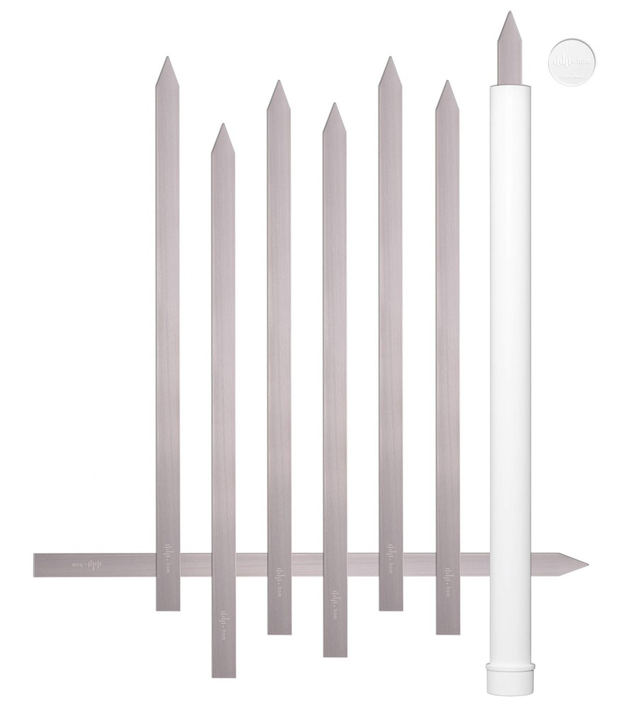 8 Kebab 1″ Wide Flat Skewers, Stainless Steel, No-Wood Handle, Koobideh Persi…