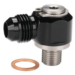 6AN Male Flare Banjo to M10x1.0 Stainless Steel Banjo Bolt 6AN to M10x1.0 Black