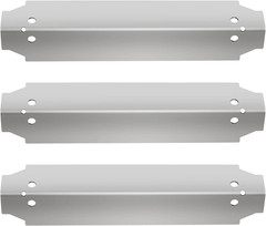 Stainless Steel Grill Heat Plate Shield Burner Cover Heat Tent Flame Tamer, BBQ