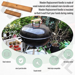 Cherry Wood Replacement Handle Set for 22.5″ & 18.5″ Weber Grills