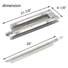 Tmozyar 21-7/8″ U Shaped and 24″ Straight Burner for Viking VGBQ 30 in T, 41 …