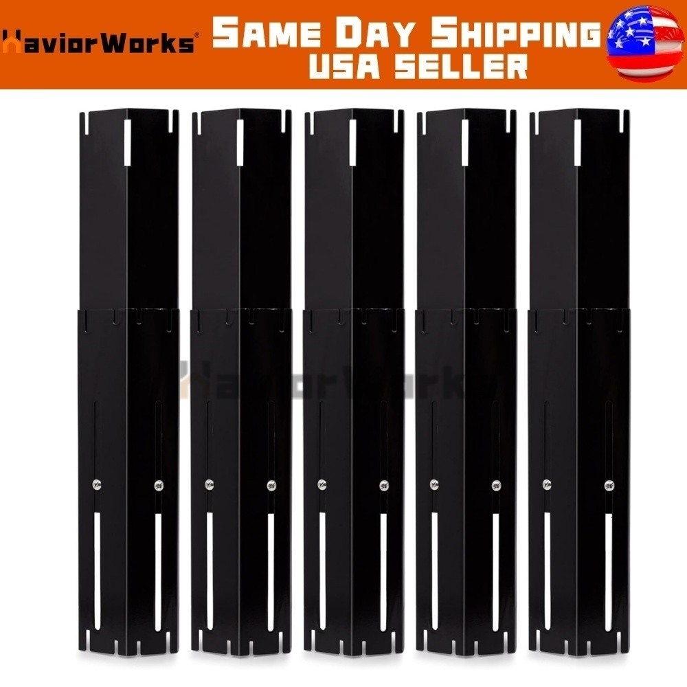 Adjustable Grill Burner Covers for Gas Grill, Porcelain Steel Heat Plate Shields