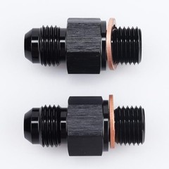 -6 AN Male Flare to 1/4″ NPSM Transmission Cooler Adapter Fitting Aluminum