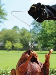 Turkey Rack and Lifting Hook Kit. For use with Turkey Fryer Packages, Chrome