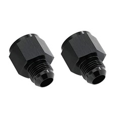 Flare Reducer Adapter Fitting Connector 6AN Female to 4AN Male Black, QTY: 2