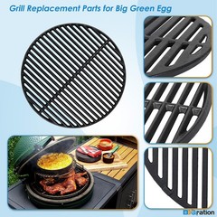 18 3/16″ Cooking Grate for Big Green Egg Large CIF999A Matte Cast Iron Grid G…