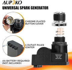 4 Outlet Universal Spark Generator AA Battery Push Button Switch Igniter | Elect