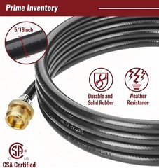 12 feet (144in) QCC1 / Type1 LP Propane Tank Adapter Hose Allows Tabletop Grills