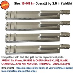 Cast Stainless Steel BBQ Grill Burners Replacement for Bull Cal Flame Jenn AIR