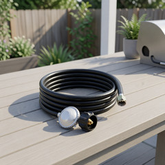 SHINESTAR 12FT Propane Regulator with Hose, 3/8″ Flare