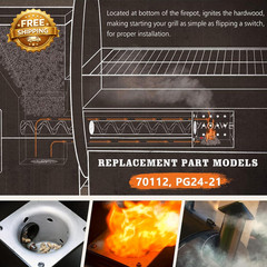 2 Pack Hot Rod Igniter Kit Replacement for Pit Boss Pellet Grill Igniter Rod Hea
