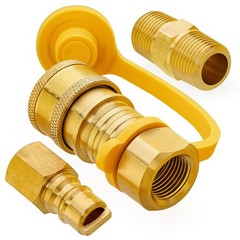 3/8 Inch Solid Brass Natural Gas Propane Quick Connect Fittings LP Gas Hose