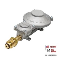 Horizontal Mounted 2-Stage Propane LP Regulator with POL for RVs, 300,000 BTU