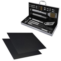 Home-Complete 18-Piece Stainless-Steel Grill Accessories