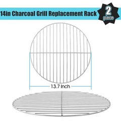 High Quality Round Grill Grate Replacement Cooking Rack Heavy Duty Iron Steel US