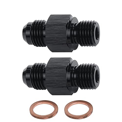 -6 AN Male Flare to 1/4″ NPSM Transmission Cooler Adapter Fitting Aluminum