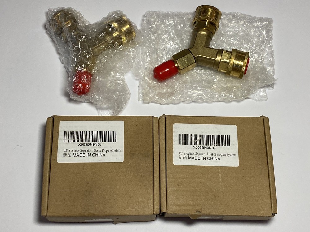 3/8” Y Splitter Separator Gas Or Propane Systems Lot Of 4