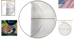 Durable 18-Inch Hinged Grill Grate Replacement – Perfect for Weber Kettle Grills