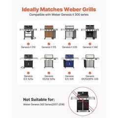 Flavorizer Bars and Heat Deflectors 17 in Grill Replacement Part for Weber