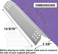 Adjustable Grease Tray (24″-27″) & 4-Pack Heat Plate 14 9/16, Nexgrill 4 Burner