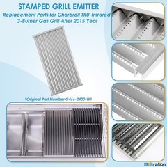 Charbroil 17″ Tru Infrared Grill Grates and Emitter for 3-Burner 463242516 46624