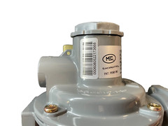 MEGR-1232-HBF POL X 1/2″ FPT Twin Stage Straight Mount Regulator Propane 450k