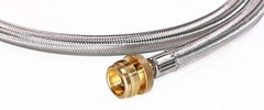 6ft Stainless Steel Braided Propane Adapter with Gauge for 1lb to 20lb Tanks