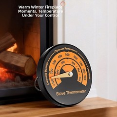 Stove Thermometer Magnetic 63mm Aluminum Alloy Dual Temp Scale Readout