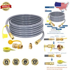 Durable 1/2″ ID Natural Gas Grill Hose | 24ft Certified | Easy Connect