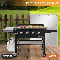 Pro 36x72in Silver Heat Shield, Max 900F, Reflective, Versatile Grill Accessory