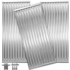 463242515 17″ Emitter Plates 17″L × 8 1/16″W, Stamped Stainless Steel