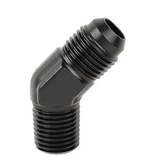 6AN Male Flare to 1/4″ NPT Pipe Fitting Adapter 6AN to 1/4 NPT 45 Degree