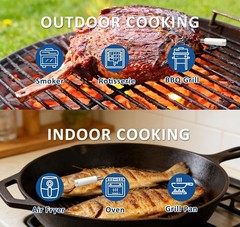 Smart Meat Thermometer 656FT Remote Range Digital Cooking Food Small, Black