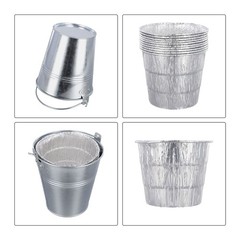 Cleanup with Eco Friendly Aluminum Liner Set for Pellet Grill Grease Buckets