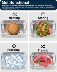 Drip Pans for Weber, Disposable Aluminum Foil Grease Trays for Weber Grills, Uni