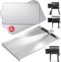 SUB025 Drip Tray with BAC408 Drip Pan Liner for Traeger Tailgater 20 Bronson 20