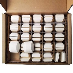 60 Pack Ceramic BBQ Briquettes for Gas Grill Self Cleaning Ceramic Briquettes