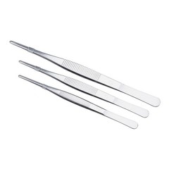 Long Stainless Steel Tweezers 2 Pcs 20 25 30cm for Kitchen and BBQ Use