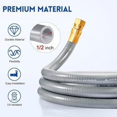 Manguera gas natural 6 pies 1/2 pulg conexion rapida kit conversion parrilla
