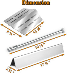 Flavorizer Bars Burner Tube Heat Deflectors Replacement for Weber Genesis 300