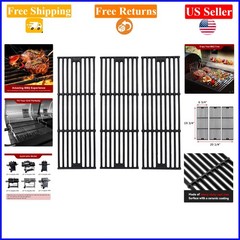 3 Pcs Cast Iron Grill Grates Replacement for Chargriller & King Griller, 19 3…