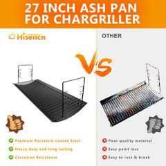 Hisencn 27 Inch Ash Pan Repair Parts for Chargriller 1224, 1324, 2121, 2222, 272