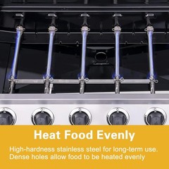 Grill Replacement Parts for 5 Burner Models – Heat Plates, Burner Igniters & Cro