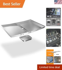Professional Grill Grease Tray Replacement – Adjustable Stainless Steel, 24-30”